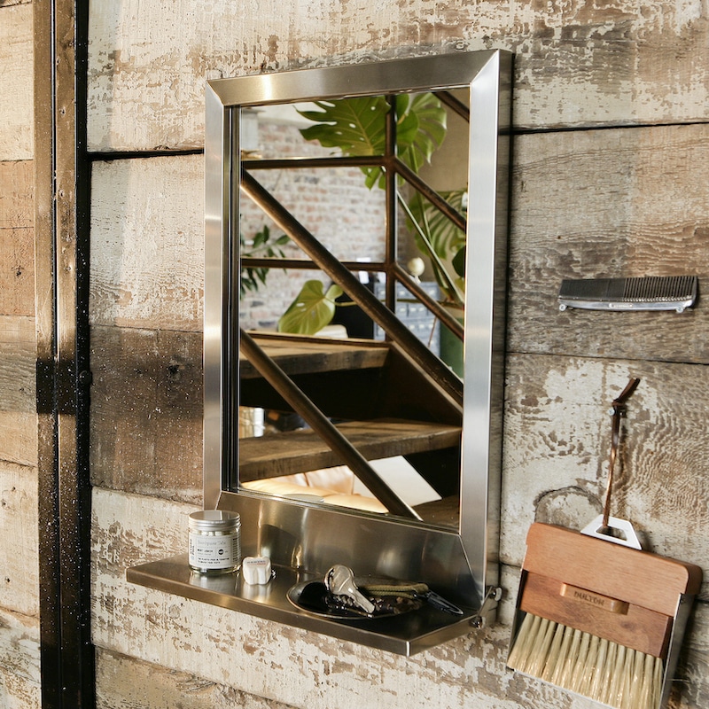 DULTON ONLINE SHOP | STAINLESS STEEL FRAME MIRROR WITH BRACKET S(S
