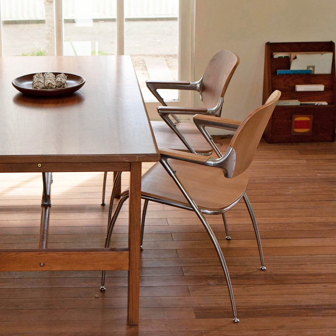 DULTON ONLINE SHOP | WOOD ALUMINUM ARM CHAIR OAK(OAK): 家具