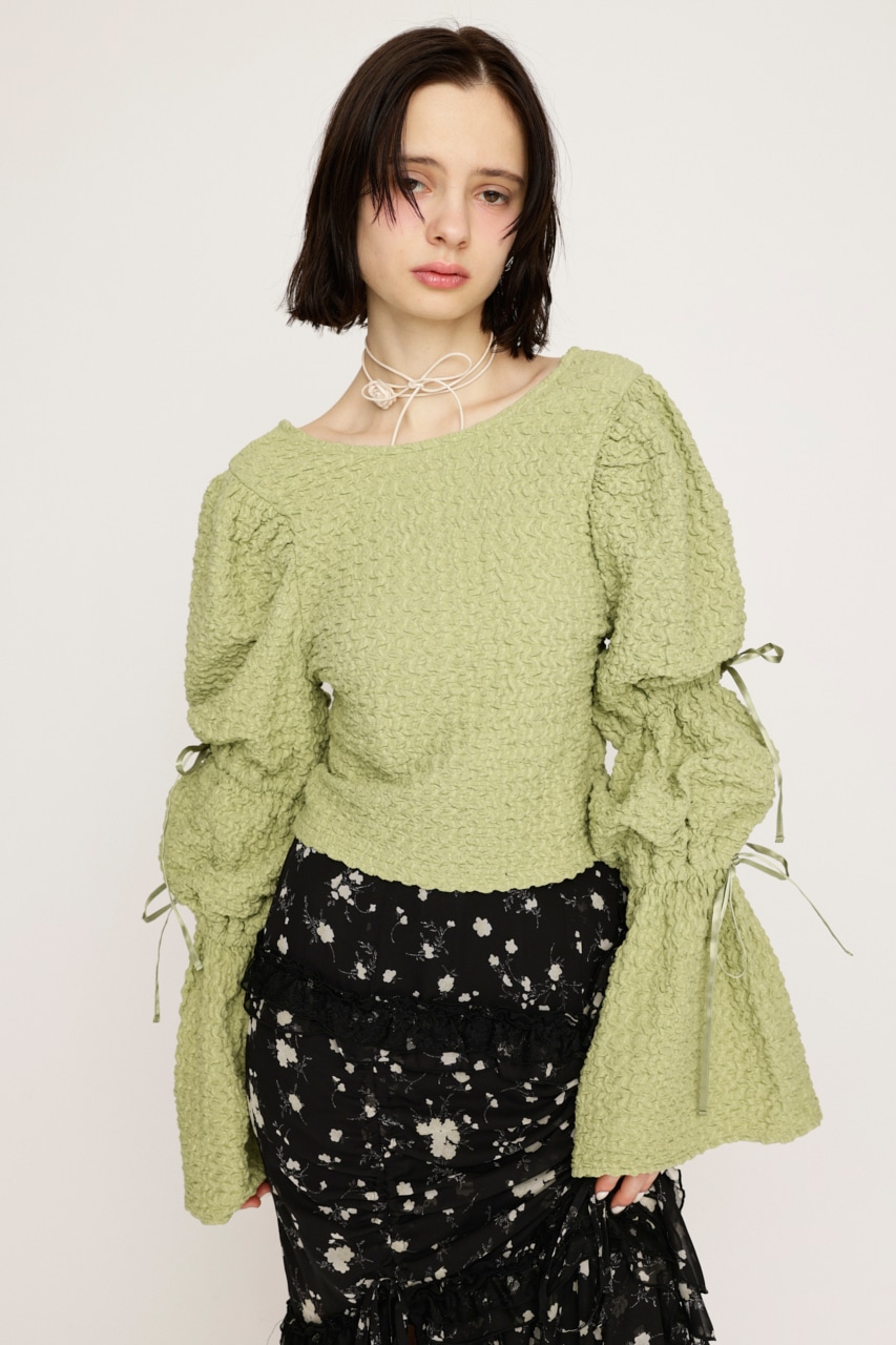 トップス akiki 2way ribbon top トップス akiki 2way ribbon top