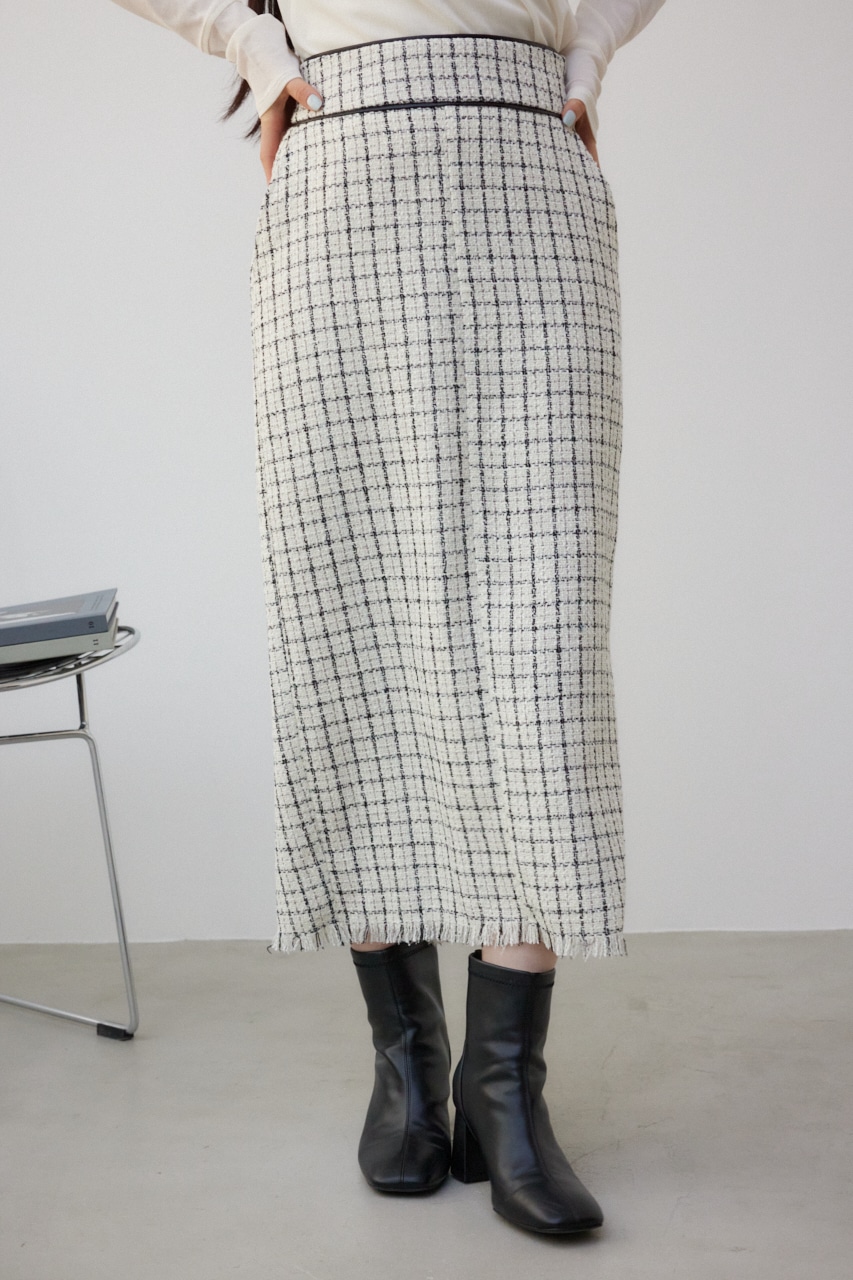 Obli デニムツイードドッキングスカート サイズ1 デニムツイード