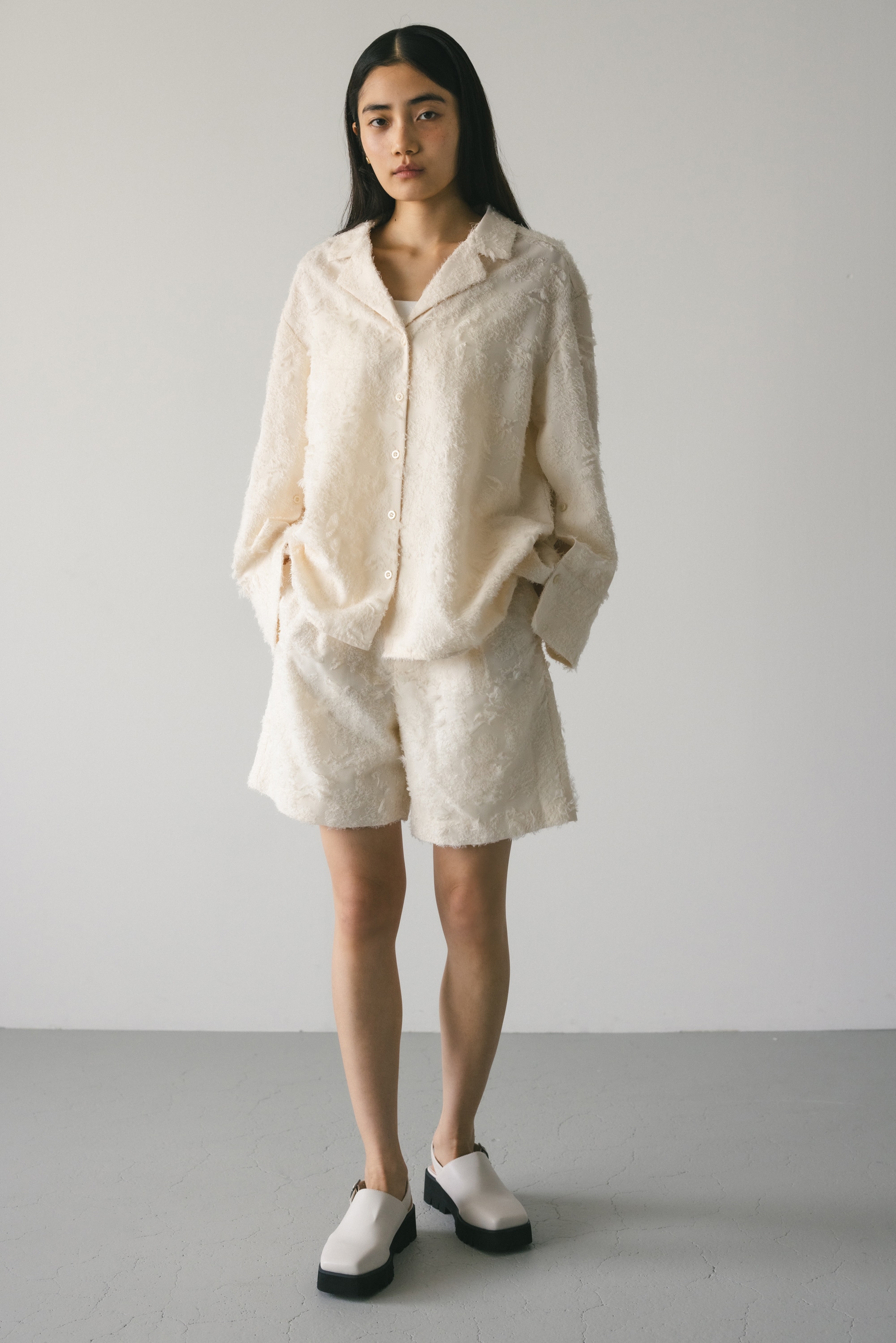 STYLEMIXER | フリンジジャガードオーバーシャツ (シャツ・ブラウス