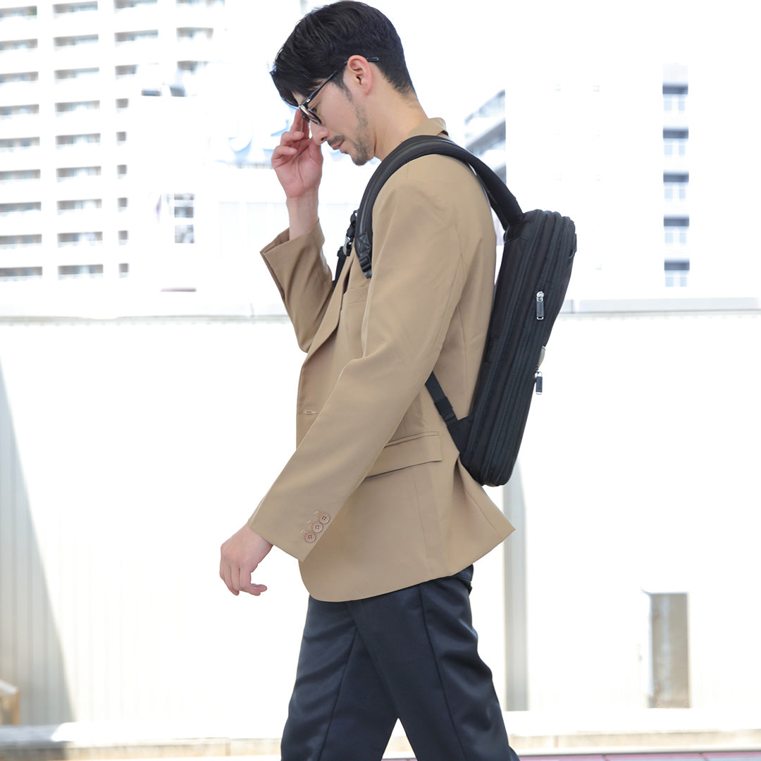 Evoon マルチビジネスリュックSlim X・容量15L～拡張時22L【3営業日