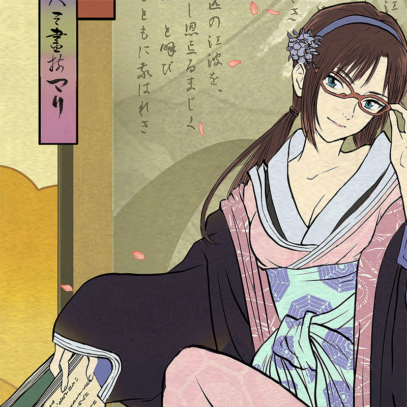 エヴァ浮世絵 箱根八里美人三画揃/レイ・アスカ・マリ3種セット/キャラ