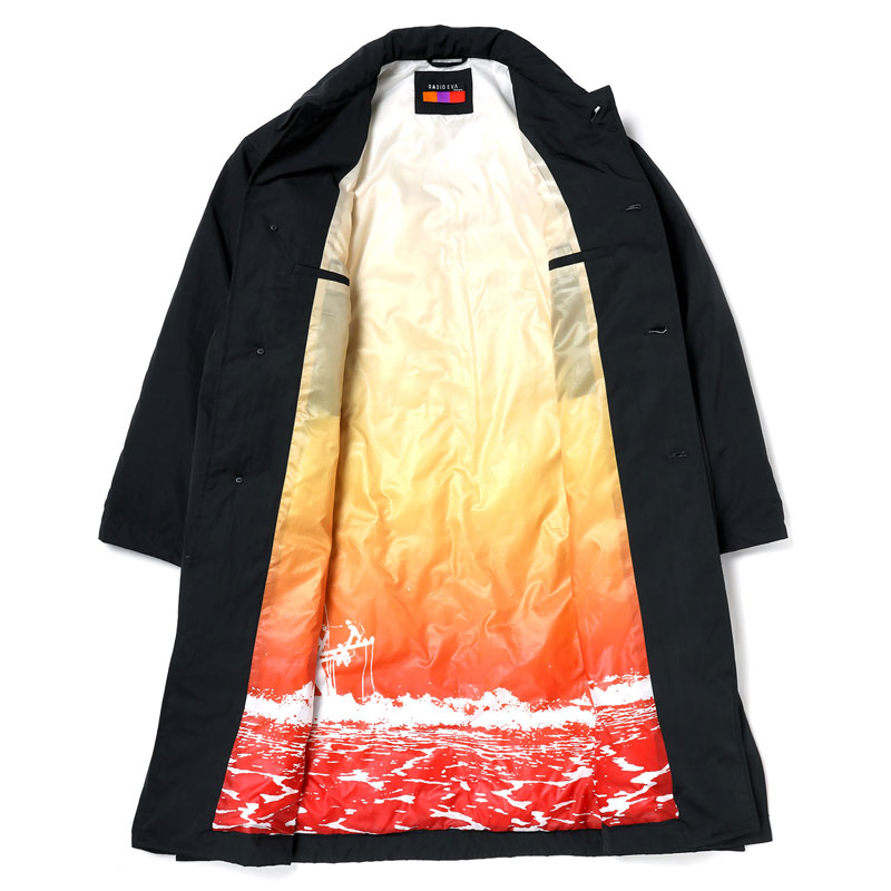 RADIO EVA A145 波打際 PUFFER LONG COAT/BLACK(M BLACK