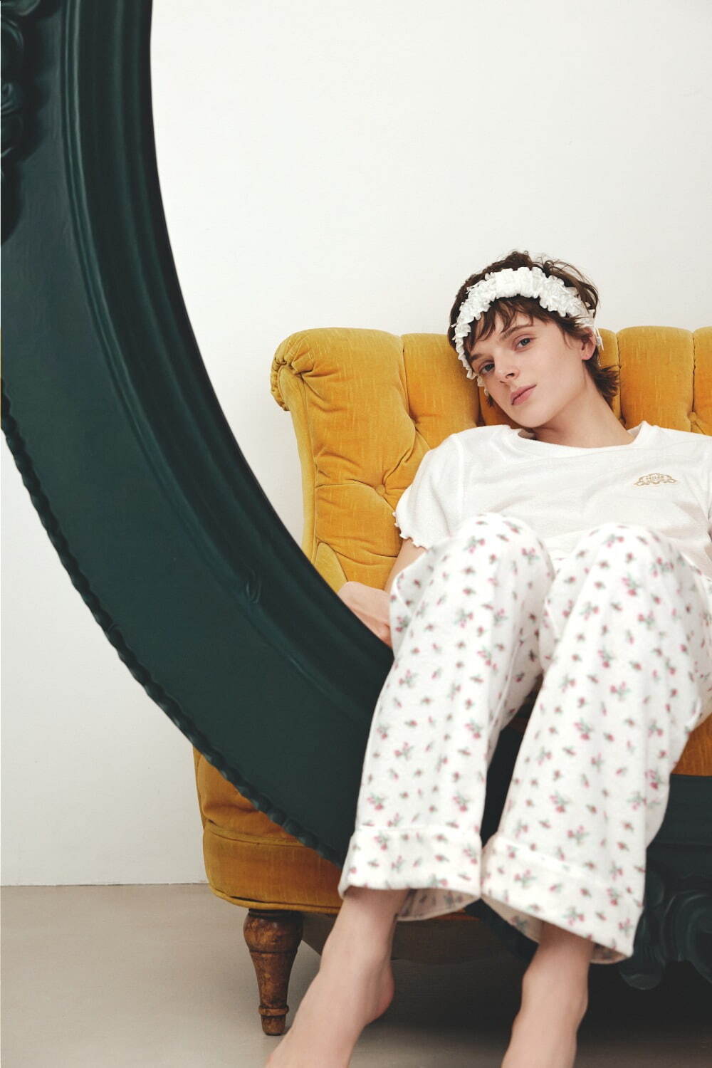 スナイデル ホーム×フェイラーのルームウェア、花柄のパイル生地ワンピ