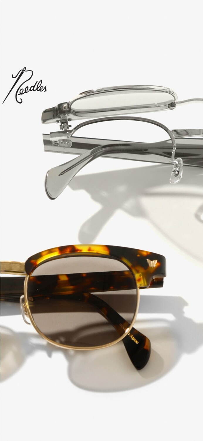 ニードルズ“跳ね上げ”レンズの定番サングラス「サミュエル」にべっ甲