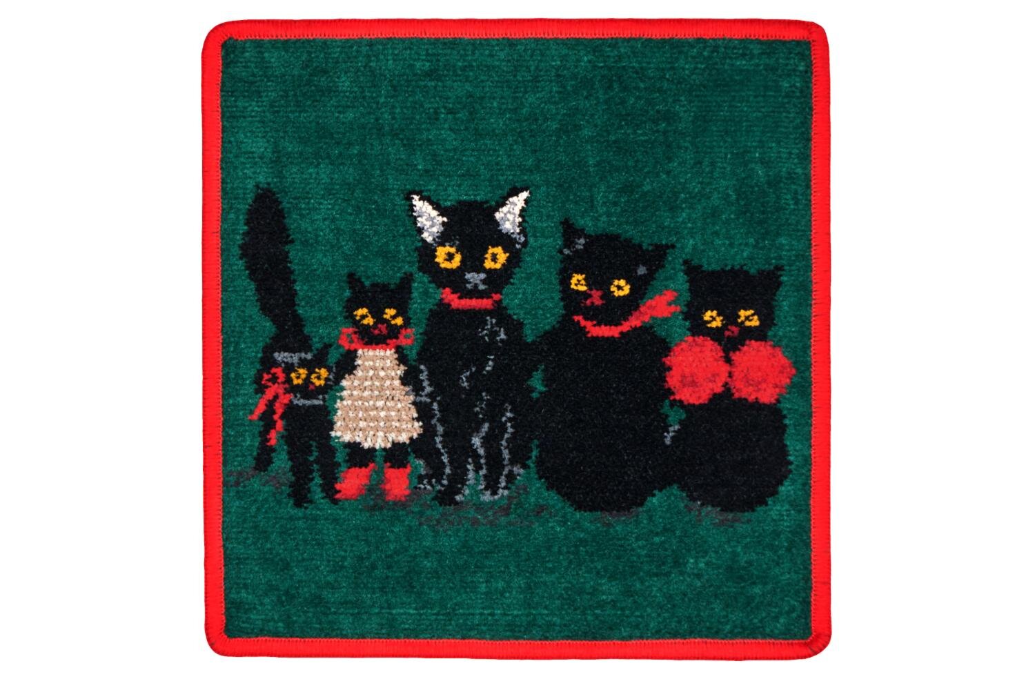 フェイラー×くらはしれい‟冬支度の黒猫たち”のハンカチ、コスメ