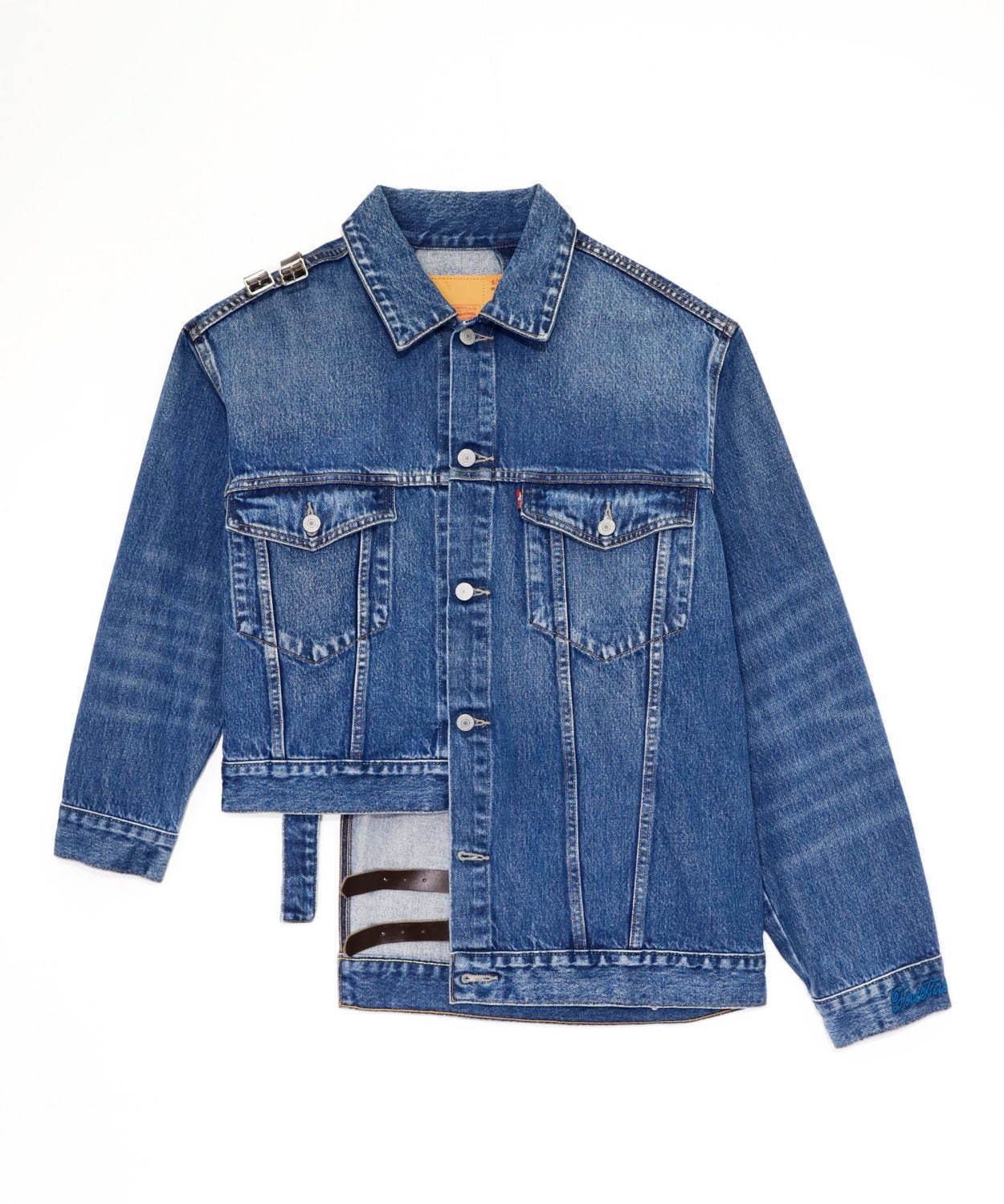 リーバイス×ファセッタズム、アシンメトリー＆捻りディテールの