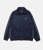 ニードルズのアークネッツ別注セットアップ、“ネイビー×グレー刺繍”の