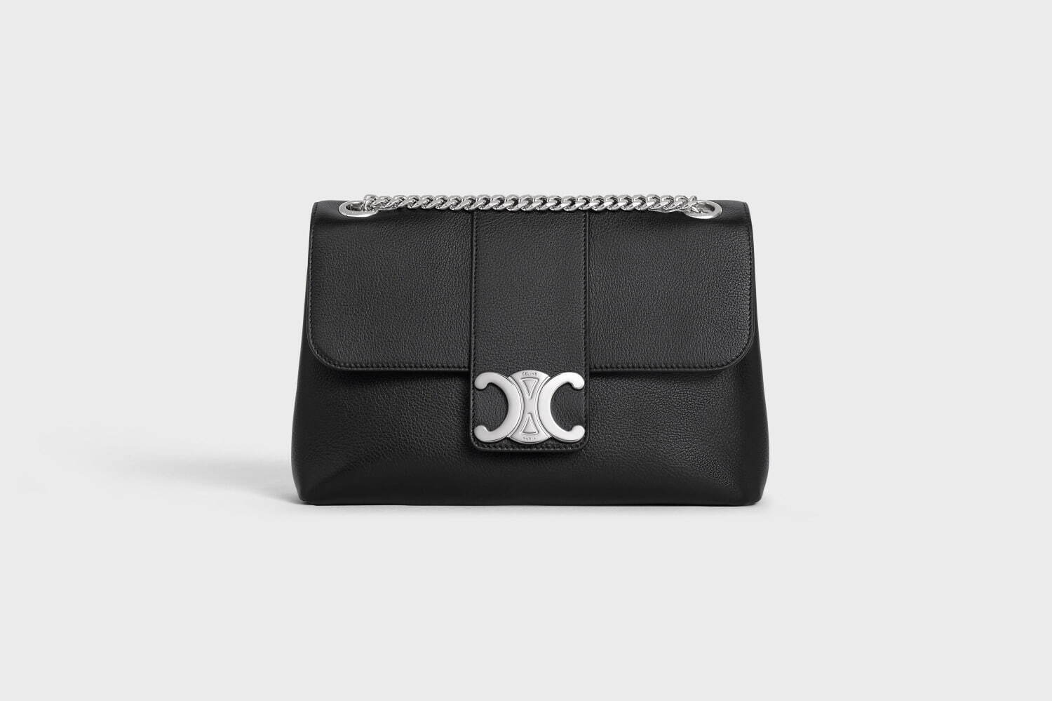 セリーヌ新作バッグ「ヴィクトワール」銀色に輝くトリオンフ モチーフ