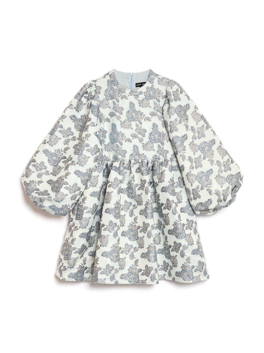 シスタージェーン×ポピー、リボン柄のパフスリーブドレス＆バラの