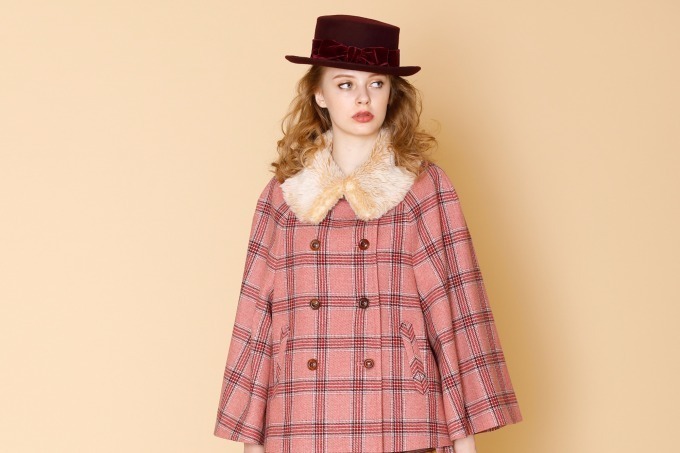 GW終了ジェーンマープルJane ビッググレンチェックケープジャケット