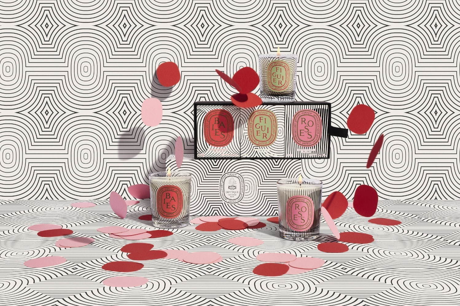 ディプティック“グラフィカル”な限定フレグランス キャンドル