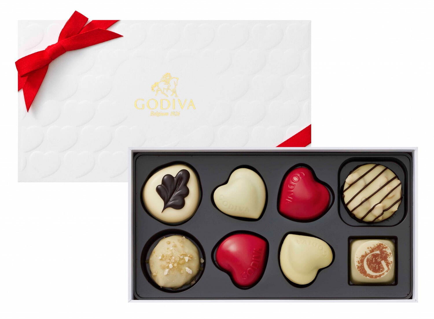 ゴディバ ホワイトコレクション 心を込めて」ホワイトチョコが主役の