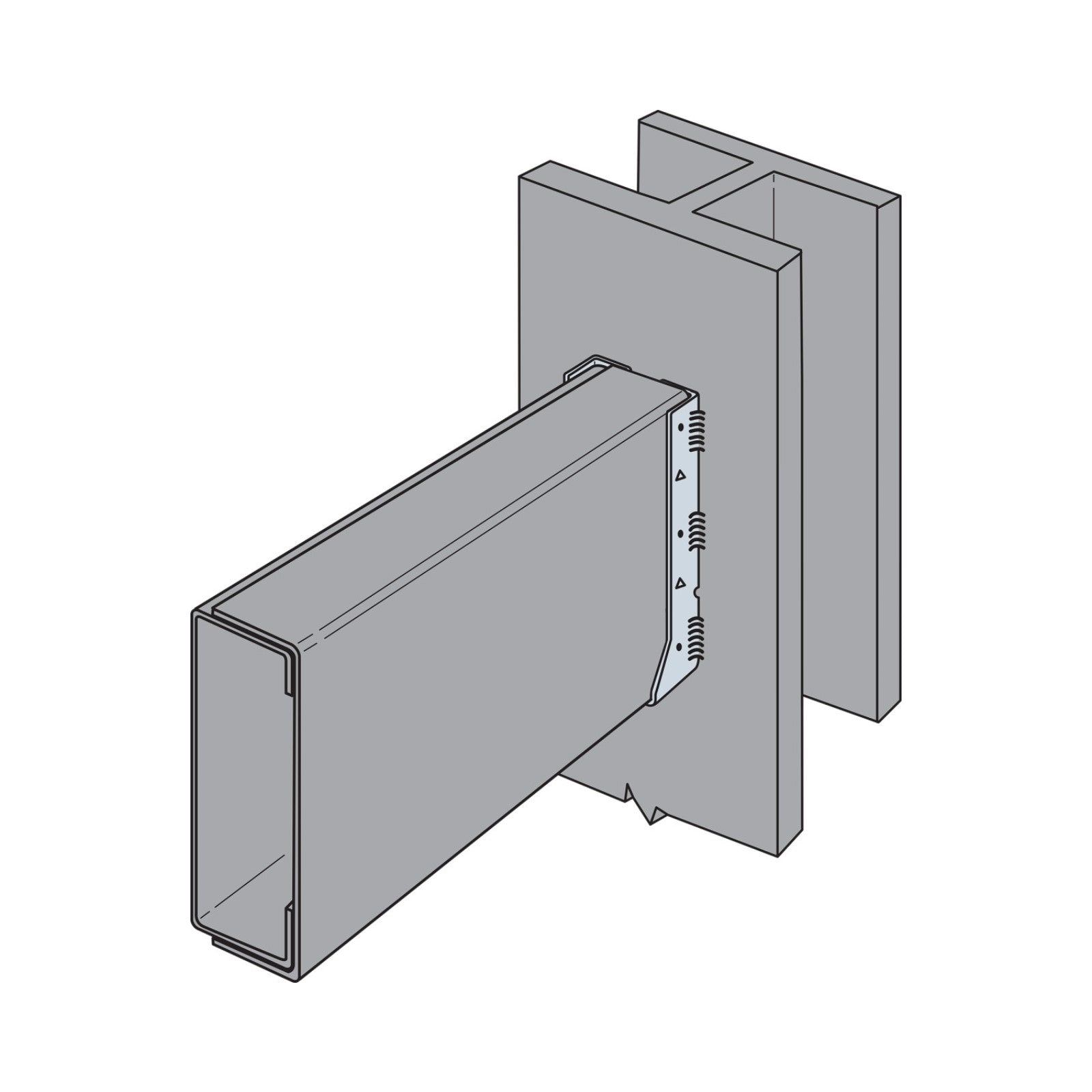 Simpson Strong-Tie HUC26-2Z 2x6 Concealed Double Face Mount Hanger