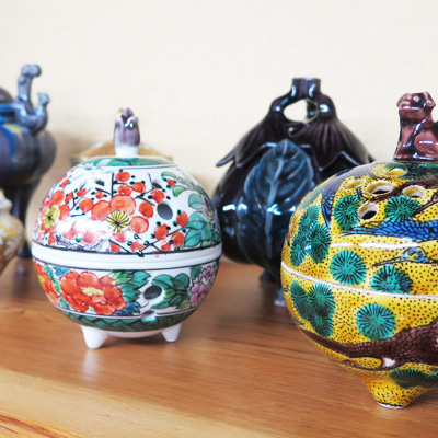 九谷焼 3.8号香炉 金花詰の通販 - お香専門店香源