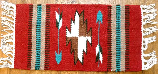 ラグ エルパソサドルブランケット チマヨ・ナバホ柄 ウールラグ