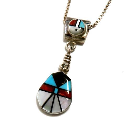 インディアンジュエリー / ズニ族インレイ・ペンダント