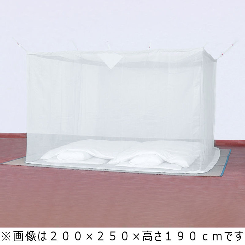 天然素材蚊帳 綿麻混合生地 生成り 6畳用 250×300×高さ