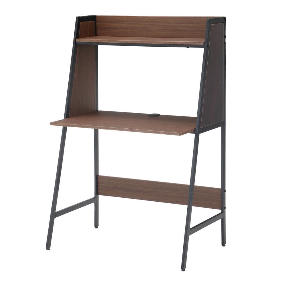 アテーナライフ 机上棚付きデスク ブラウン の通販 | ホームセンター