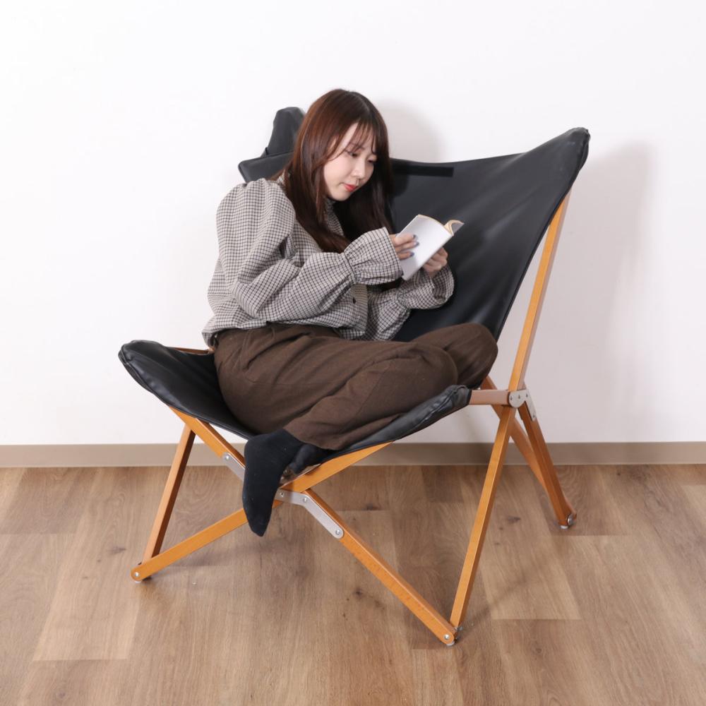 不二貿易 ラウンジチェア フロート ブラック CD38532 の通販