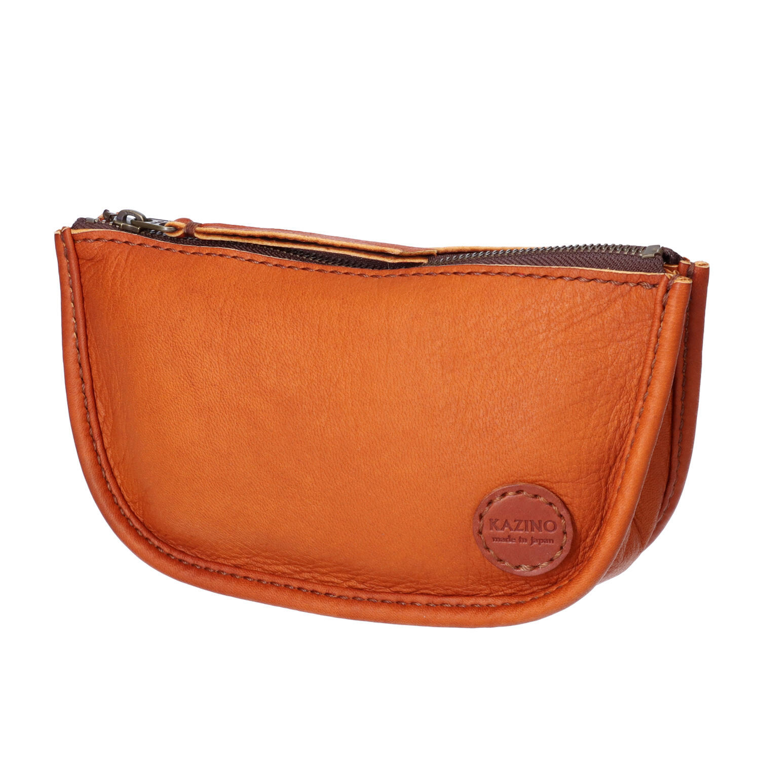 総手縫い 本革 鹿革 カードケース マチ無しポーチ | 株式会社 KAZINO