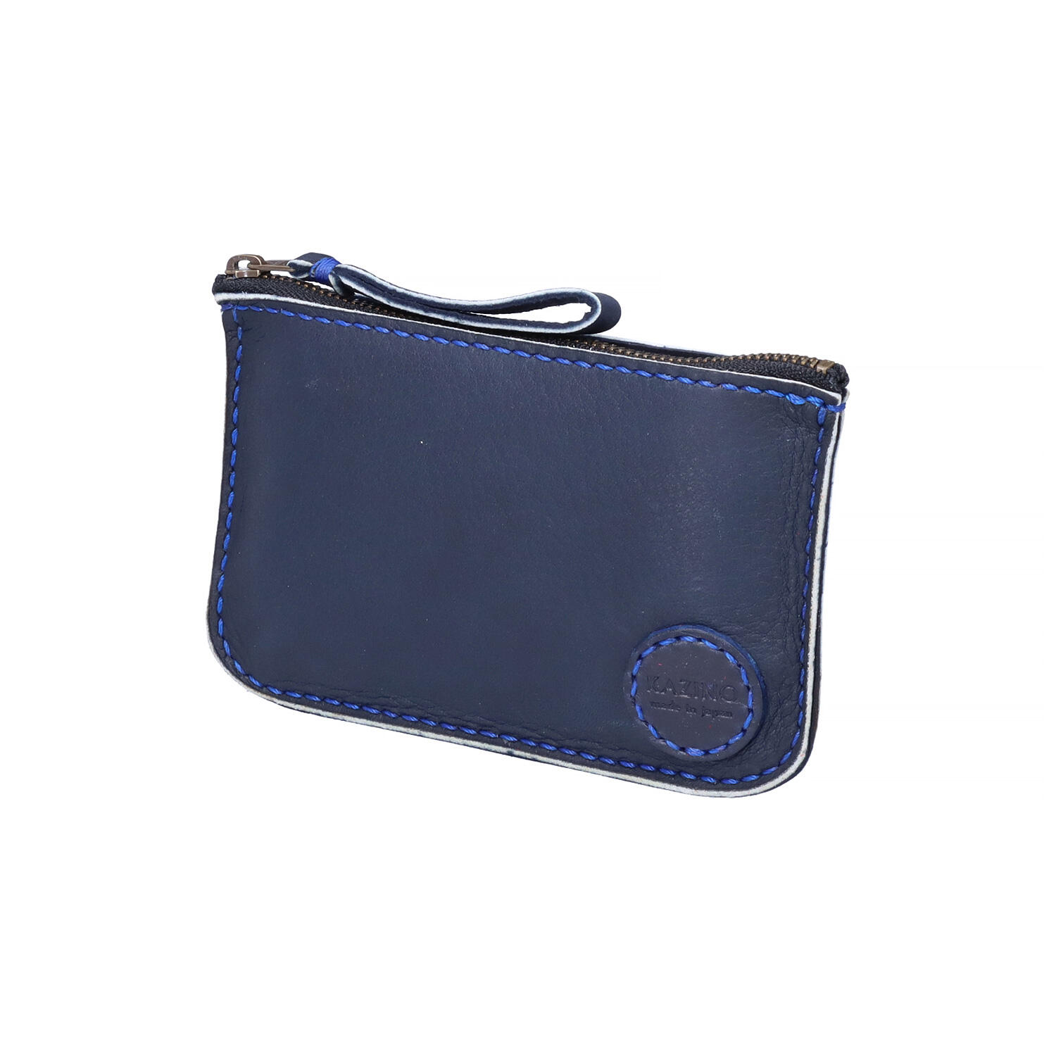 総手縫い 本革 鹿革 カードケース マチ無しポーチ | 株式会社 KAZINO