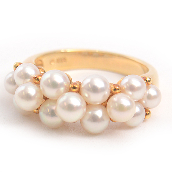 ミキモト MIKIMOTO K18 ベビーパールリング 中古A級品 | 河田質店