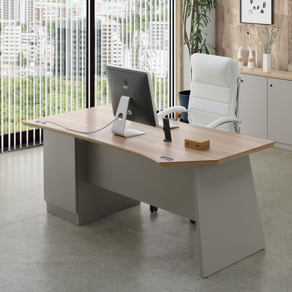 arbre アーブル 片袖デスク 幅1800 奥行850 高さ720 MKAB-1885-GRW