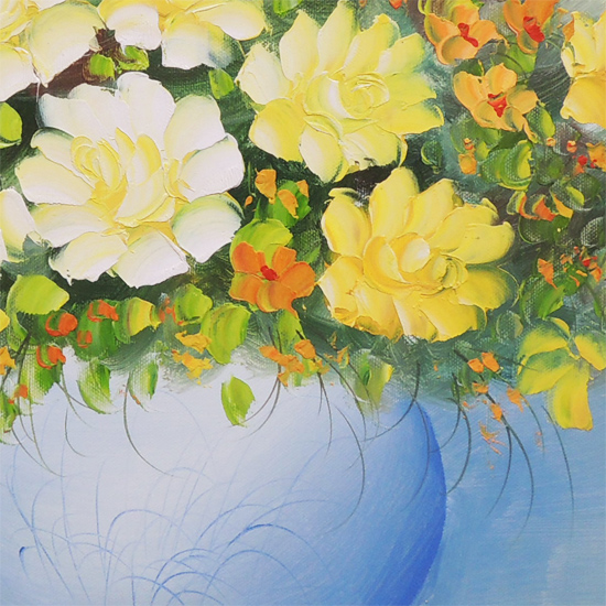 絵画 油絵 花のある風景 F20号 （高田美里） 送料無料 【肉筆】【油絵