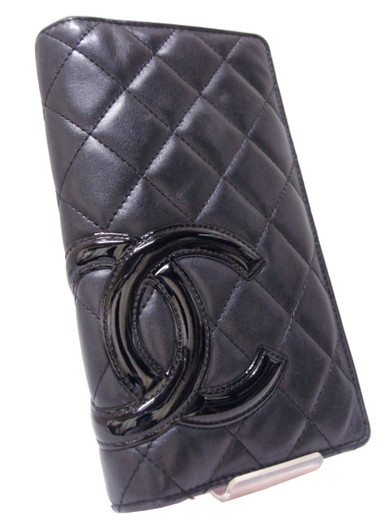 □シャネル□長財布□カンボンライン□黒xピンク｜寝屋川にある質屋