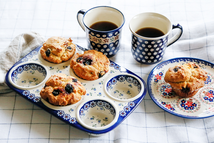マフィン型・ポーリッシュポタリー(ポーランド食器)