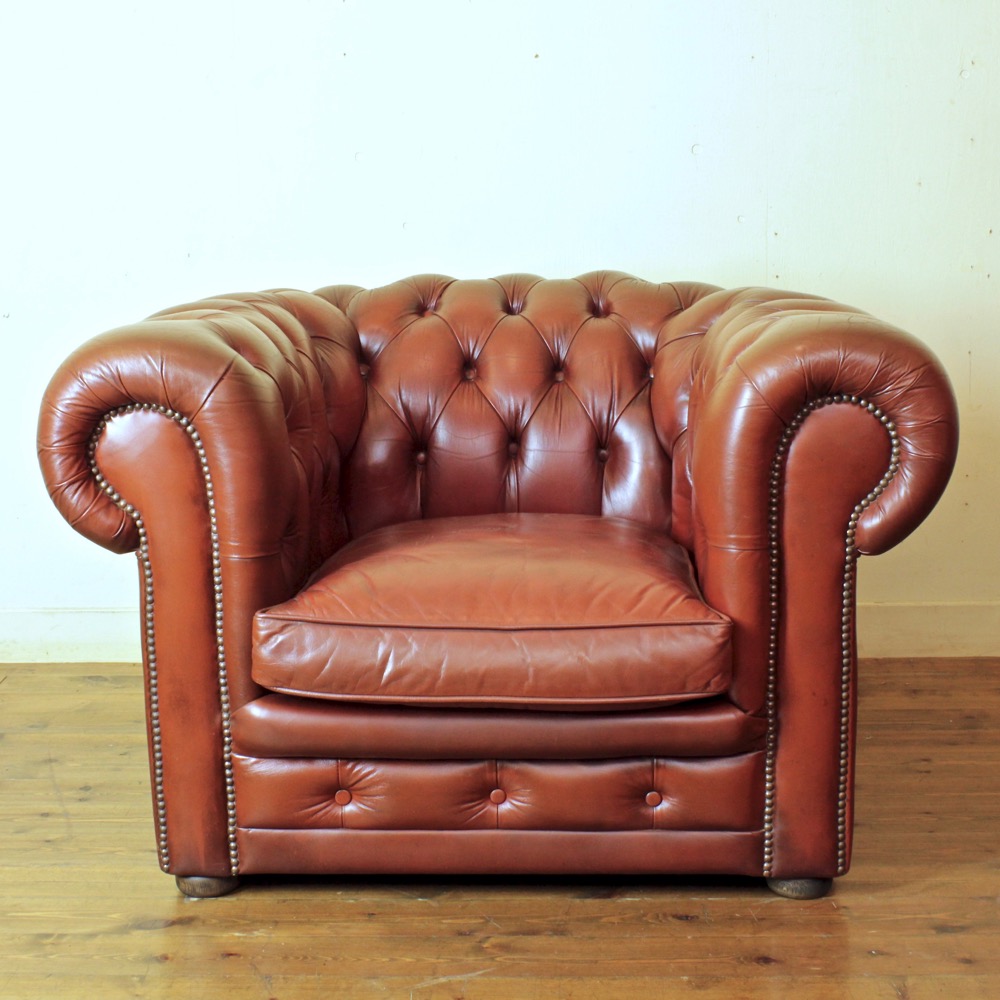 イギリス ヴィンテージ チェスターフィールド シングルソファ | キヤ