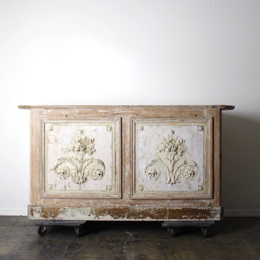 フランス アンティーク シャビーシック パイン カウンター ショップ