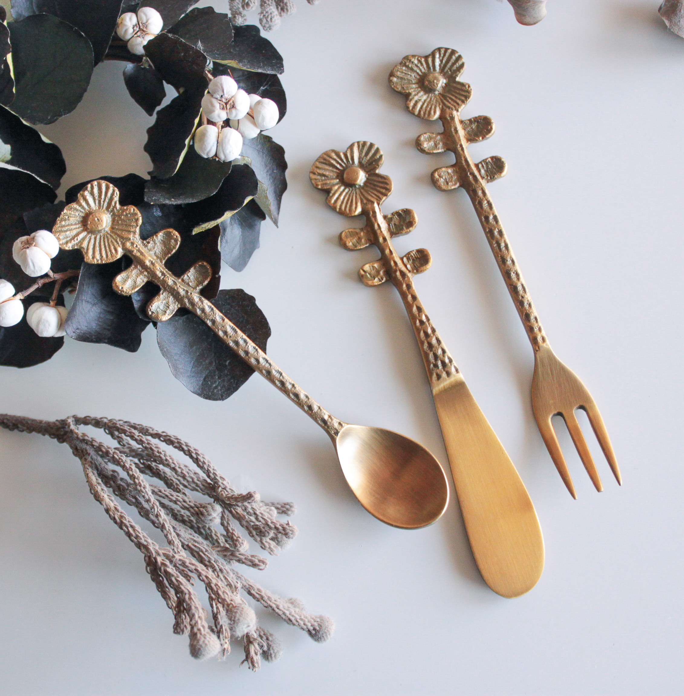 KEY STONE / ブラスカトラリー フラワー ベロニカ スプーン ゴールド