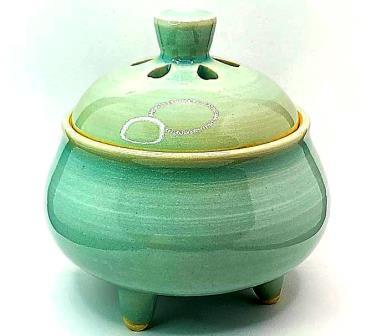 香炉》清水焼香炉 貫入淡青磁（紙箱付） | お香/香炉/伝統工芸品,香炉
