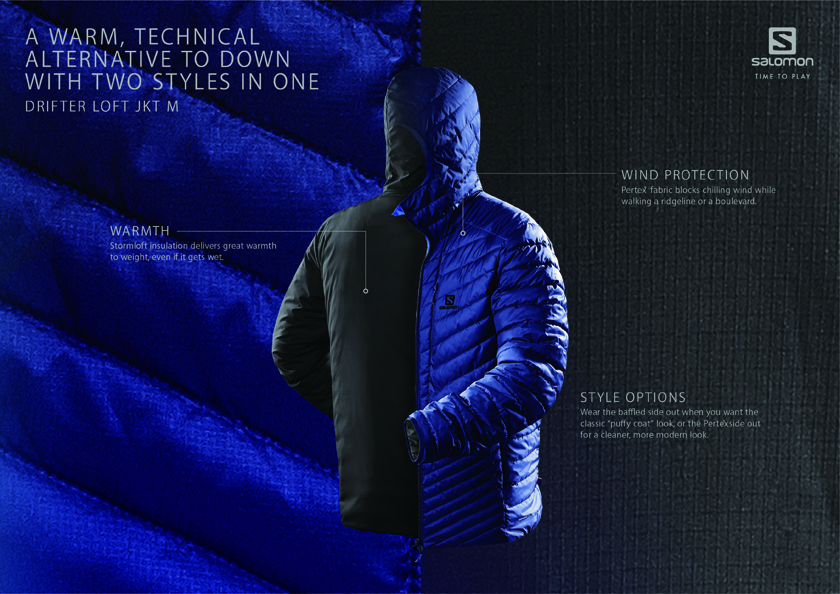 3シーズン使えます。裏と表で機能が異なるサロモンのリバーシブル