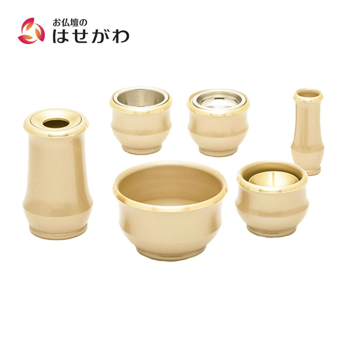 六具足 ルフラ シャンパンゴールド | お仏壇のはせがわ公式通販
