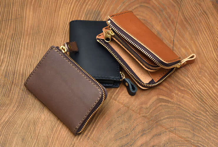 ダコタレザーを使用したL字ファスナーマルチケース / 革鞄のHERZ