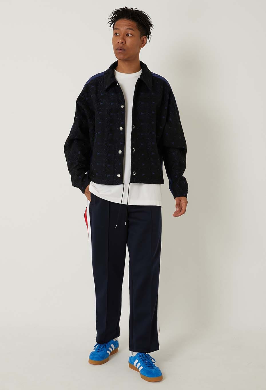 KOZABURO ドルマンスリーブ コーチジャケット /WAVE EMBROIDERY 0214-O