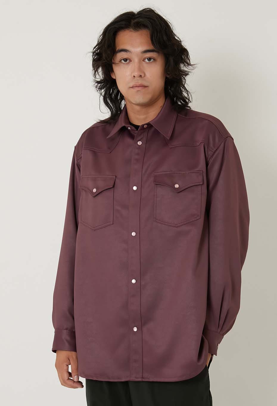 ウォッシャブルフェイクレザー ウエスタンシャツ | HOLLYWOOD RANCH