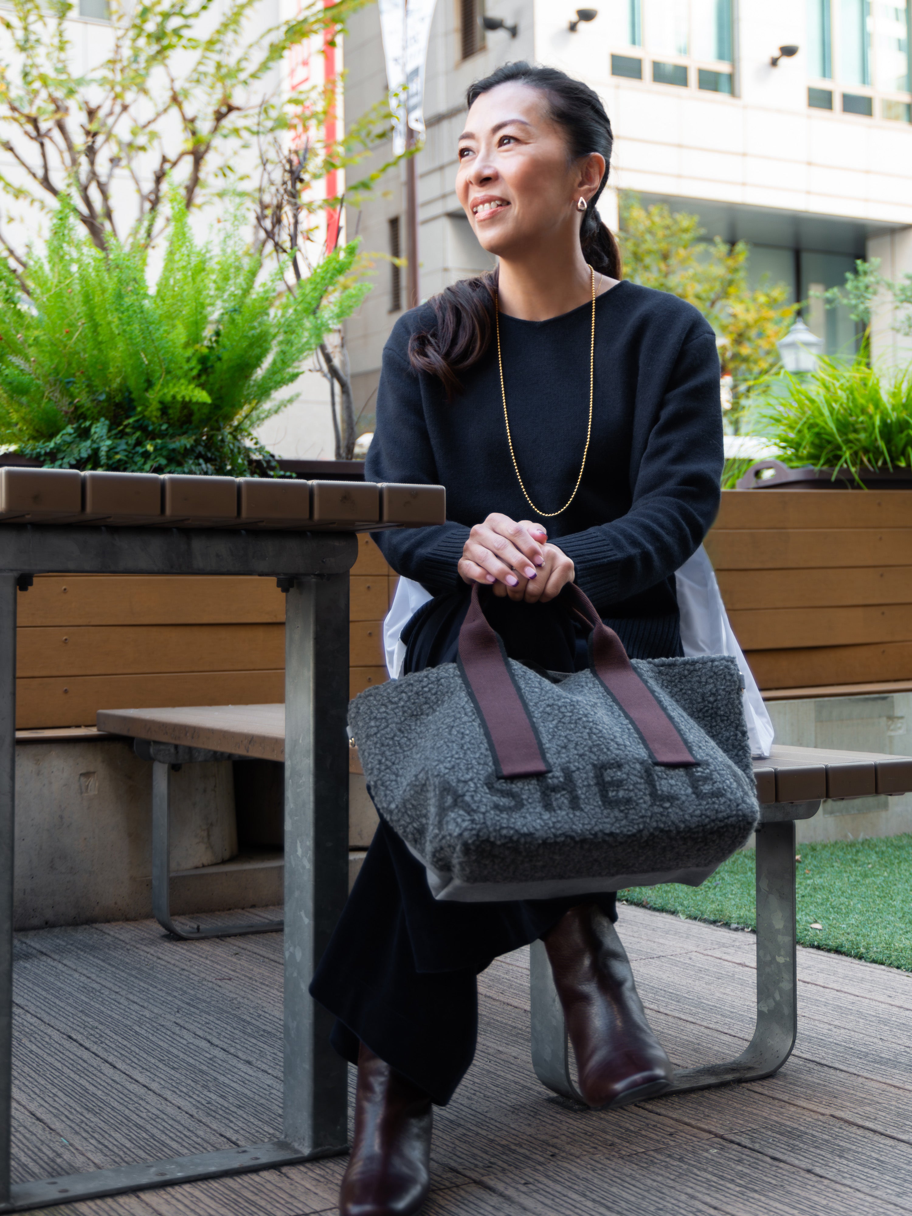 ASHELEN】ダブルフェイス・ボアトートバッグ(156451203) – H.R.M.