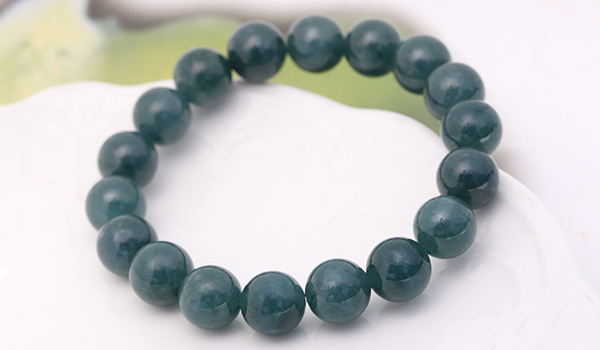 大玉ブレス（ブルー翡翠）9.5～10mm|パワーストーンのヒーリング