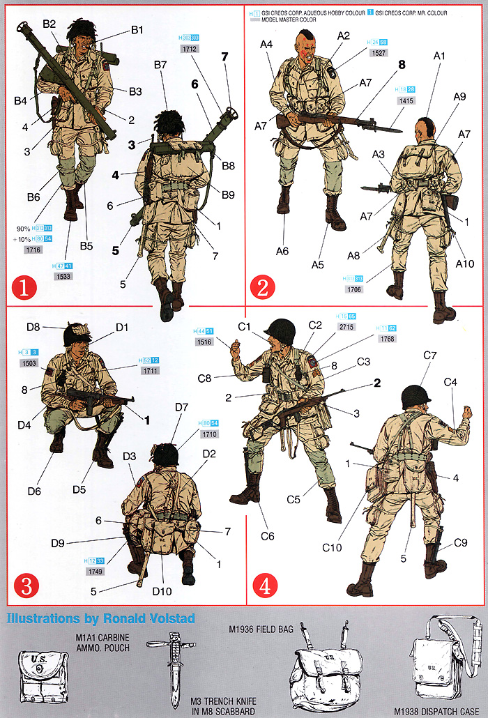 1/35 39-45 Series U.S.アーミー 空挺部隊 (ノルマンディー 1944