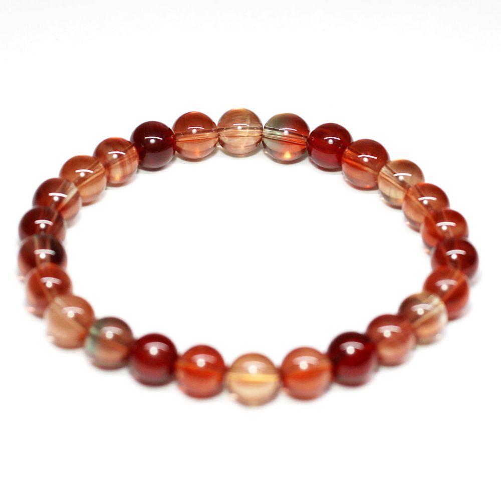 最高品質・チベット産]レッドアンデシンブレスレット（約8mm玉
