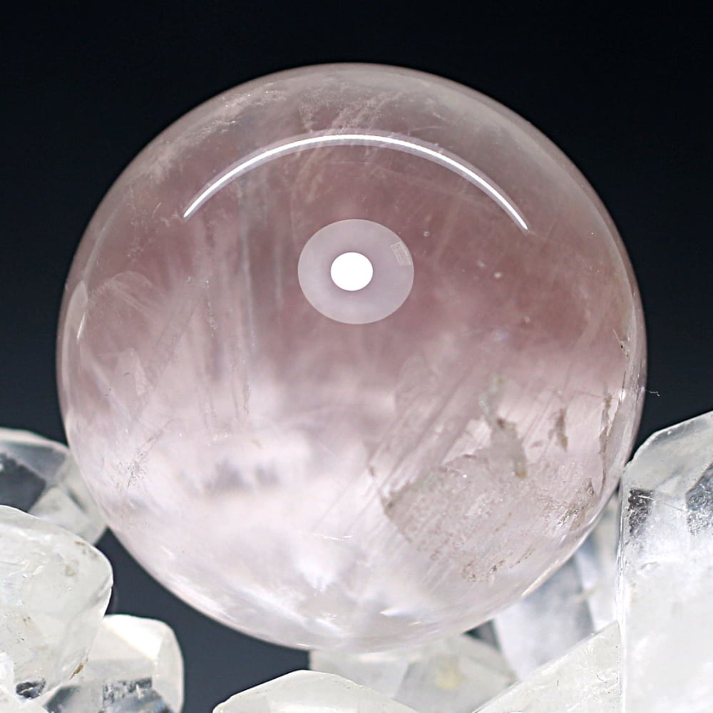 高品質]ピンクエンジェルラダークォーツ丸玉/スフィア（直径27.0mm