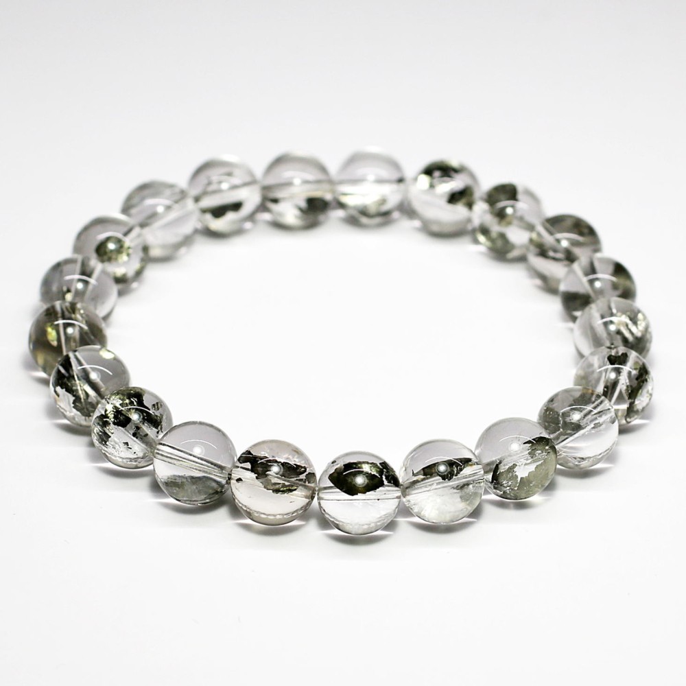 最高品質]マーカサイトインクォーツブレスレット（約9mm玉） - 埼玉県