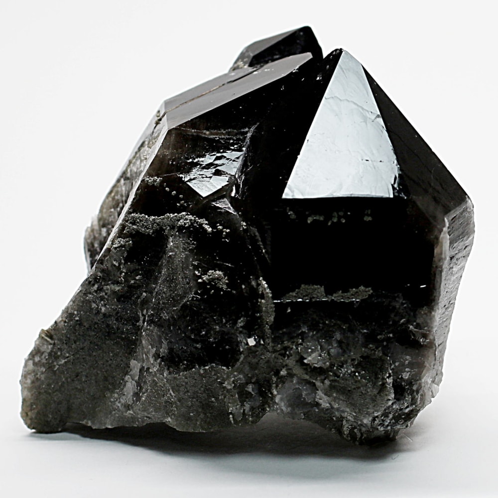 山東省産]天然モリオン原石（黒水晶クラスター） - 埼玉県吉川市の