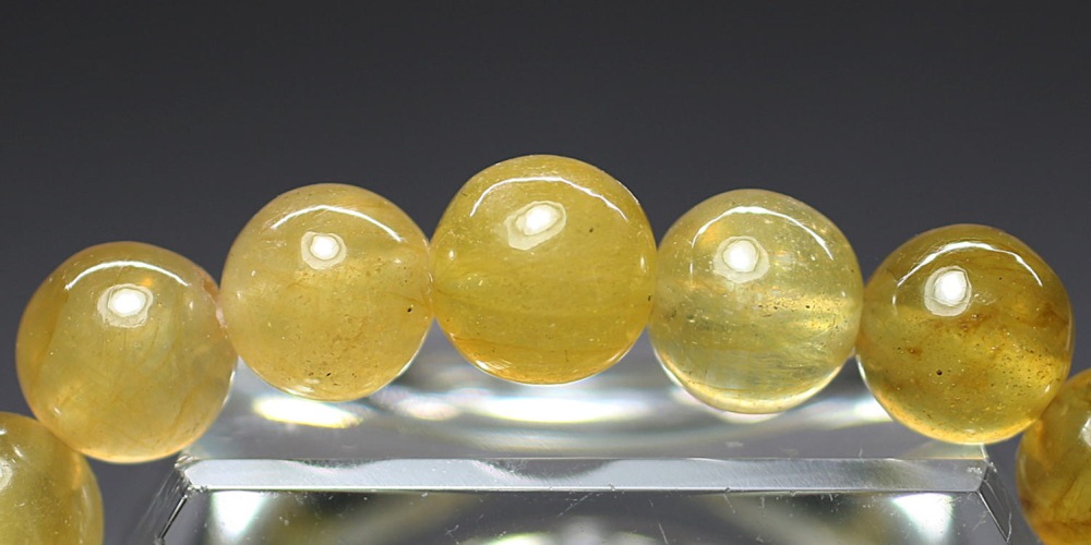 高品質]イエローサファイアブレスレット （約9mm玉） - 埼玉県吉川市の
