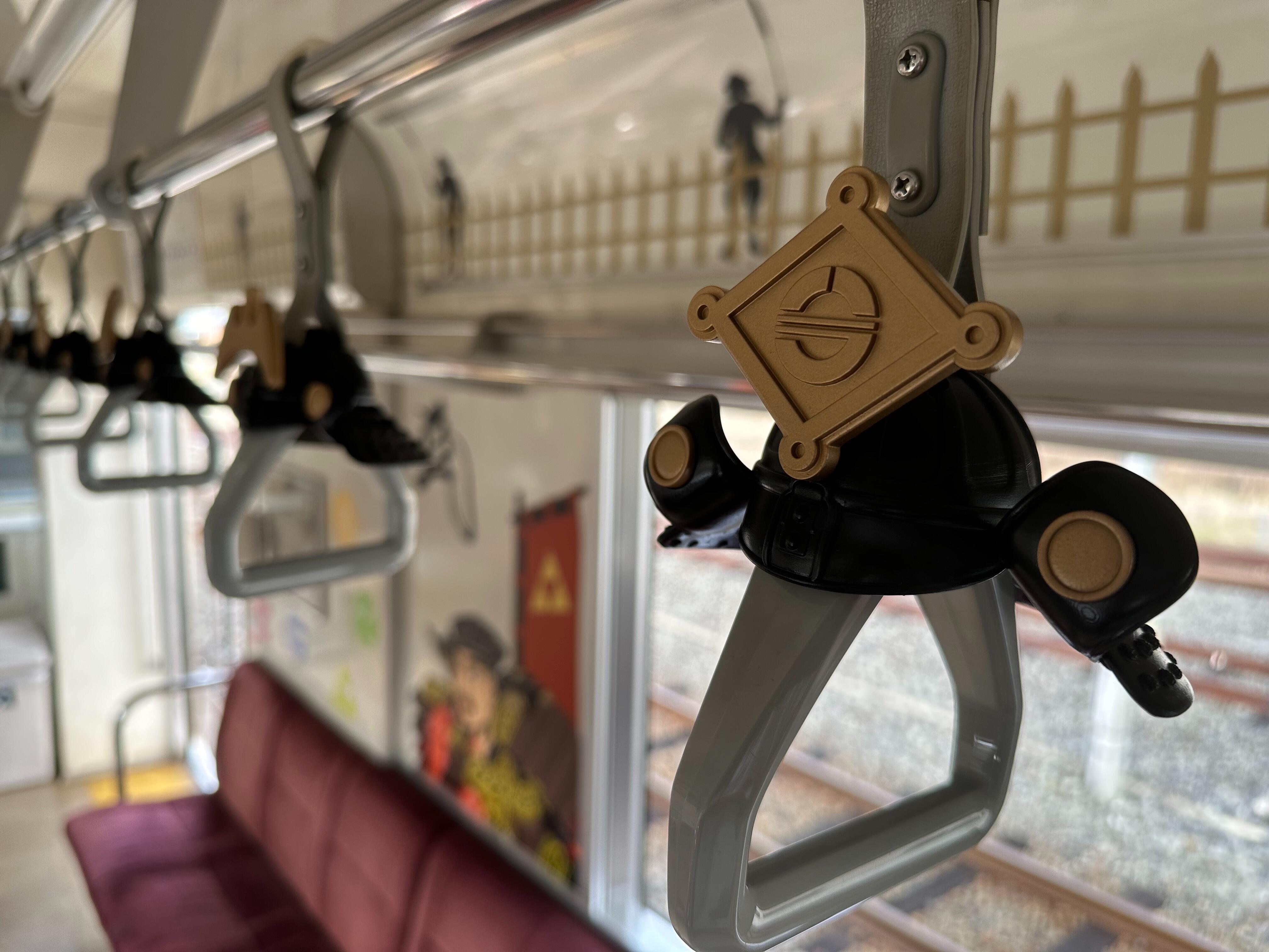 伊予鉄道みかん電車吊り革